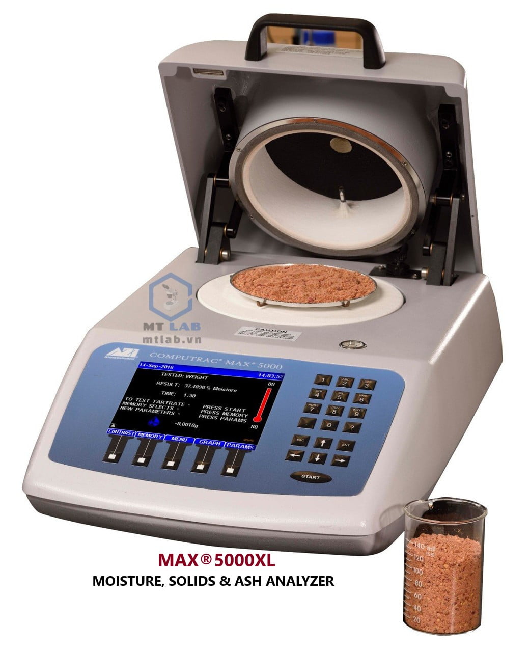 máy đo ẩm tro và chấn rắn max 5000xl