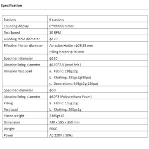 máy kiểm tra độ mài mòn vải qc-341