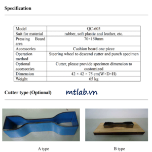 máy cắt mẫu dạng cơ QC-603