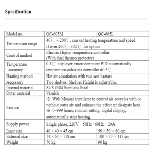 tủ sấy qc-605m/l