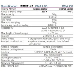 cân sấy ẩm 3 số lẻ bma-i50