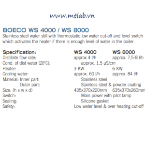 máy cất nước 1 lần ws4000