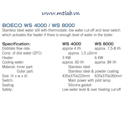 máy cất nước 1 lần ws4000