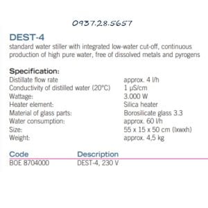 máy cất nước 1 lần dest-4