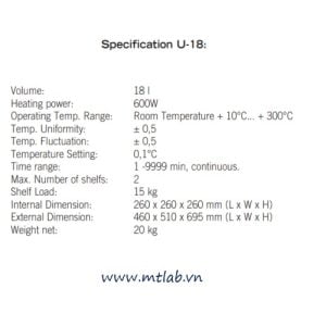 tủ sấy 18 lít U-18