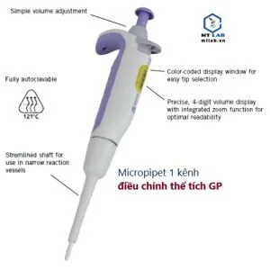 micropipet 1 kênh BOE 991điều chỉnh thể tích GP