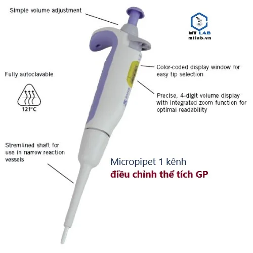 micropipet-1-kenh-dieu-chinh-the-tich-gp micropipet 1 kênh BOE 991điều chỉnh thể tích GP