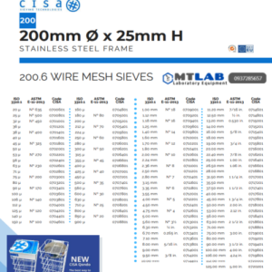 Sàng rây đường kính 200mm Cisa