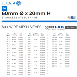 Sàng rây đường kính 60mm Cisa