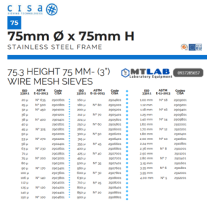 Sàng rây đường kính 75mm Cisa