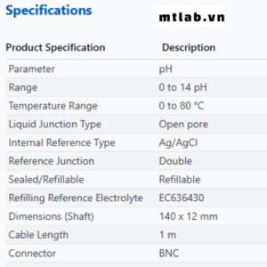 Điện cựcpH EC620130 Eutech