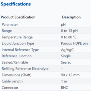 Đầu dò pH ECFC7252101B Eutech