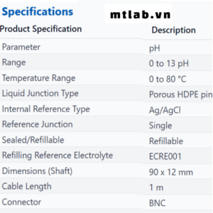 Đầu dò pH ECFC72521R01B Eutech
