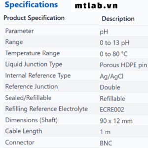 Đầu dò pH ECFC72522R01B Eutech