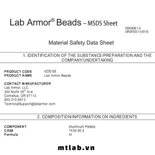 Hạt kim loại cho bể cách thủy Lab Armor 42370-004
