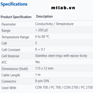 Đầu dò độ dẫn điện 93X546101 Eutech