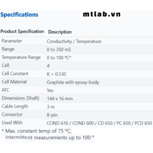 Đầu dò độ dẫn điện CONSEN9203J Eutech