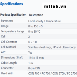 Đầu dò Độ dẫn điện CONSEN9501D Eutech