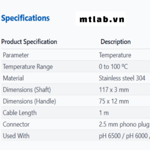 Đầu dò đo nhiệt độ EC62019 Eutech