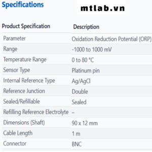 Đầu dò ORP ECFC7960201B Eutech