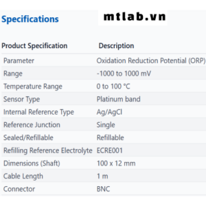 Đầu dò ORP ECFG7960101B Eutech