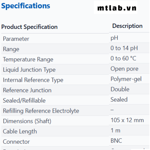 Đầu dò pH EC620132 Eutech