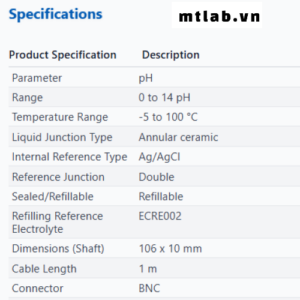 Đầu dò pH EC620185 Eutech
