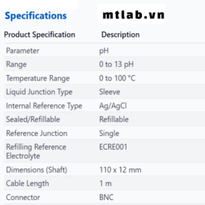 Đầu dò pH ECFG7351101B Eutech