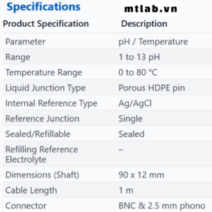 Đầu dò pH ECFC7352901B Eutech