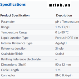 Đầu dò pH ECFC7352901W Eutech