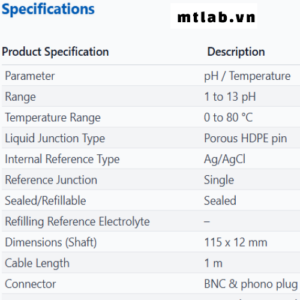 Đầu dò pH ECFE7352801B Eutech