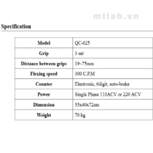 Máy thử nứt do uốn gập Demattia QC-625