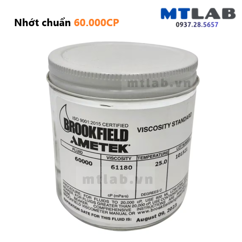 Nhớt Chuẩn 60.000CP Ametek Brookfield